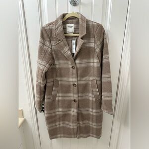 Abercrombie & Fitch Plaid Dad Coat